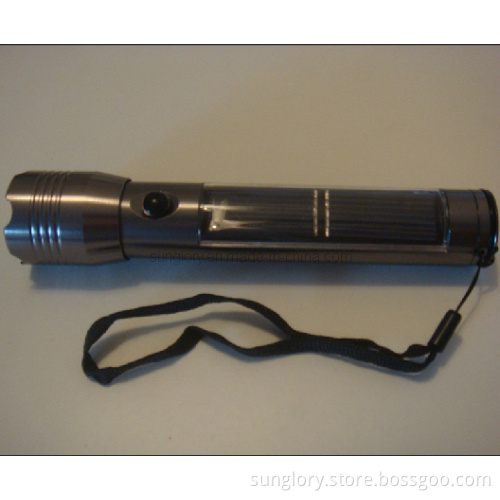 LED Torch Flashlight with Solar Panel